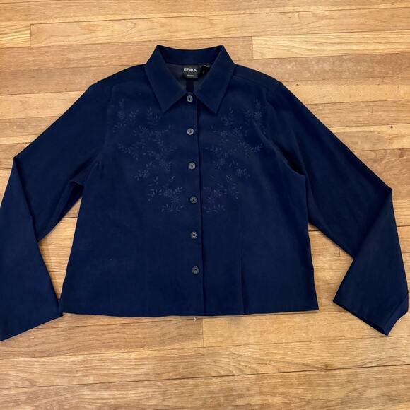 Erica two-piece navy blue maxi dress with jacket size medium M
b16 - Picture 2 of 8